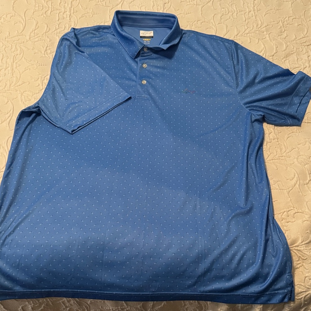 Greg Norman Men's Blue Polo Shirt